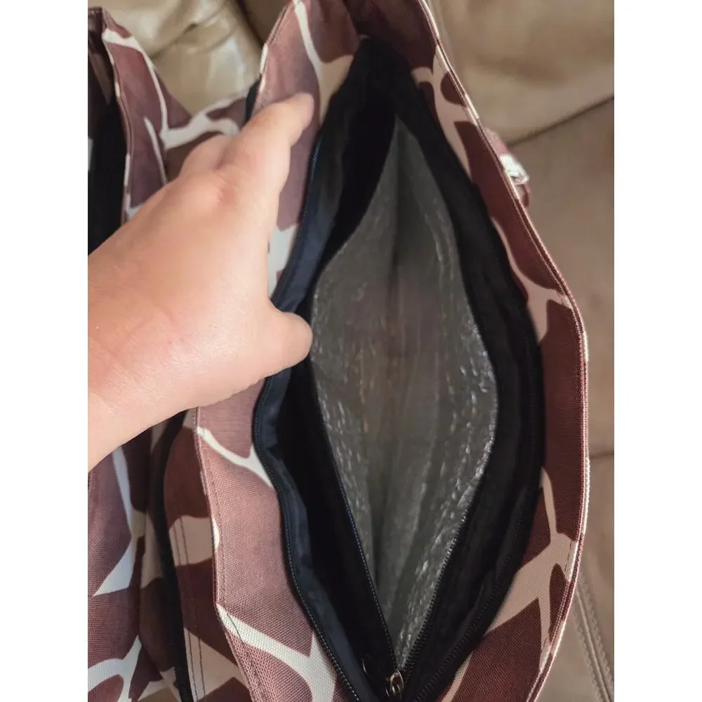 TRAVEL TREND Giraffe print travel tote bag 18